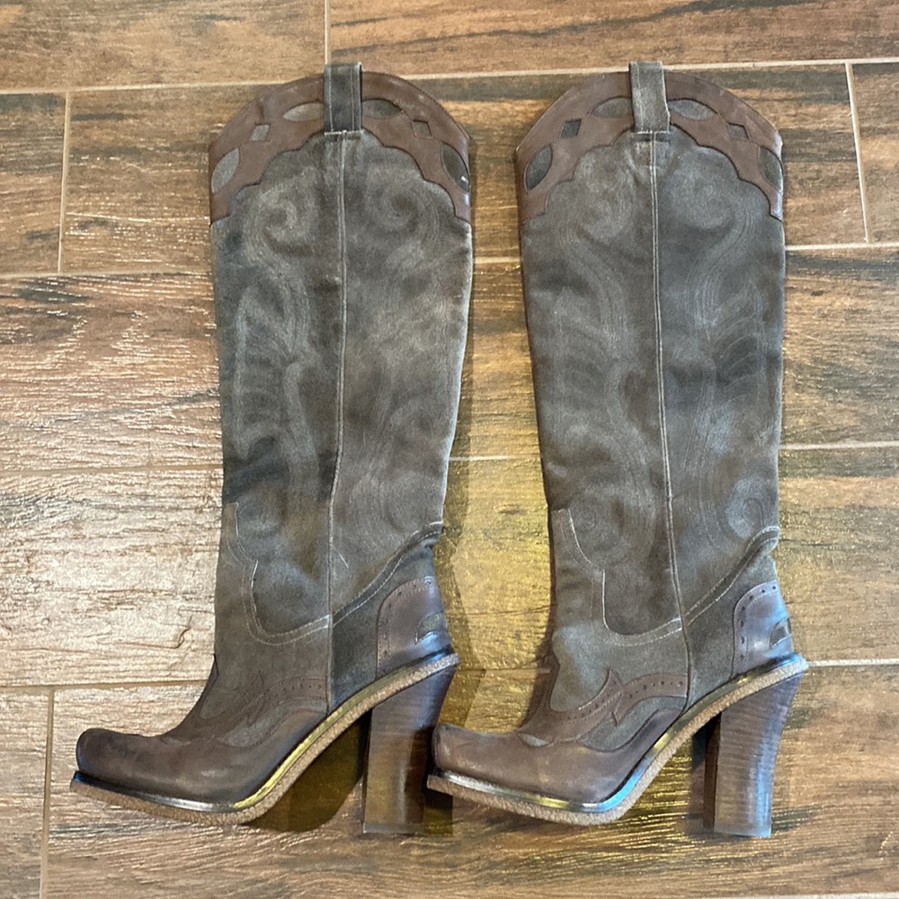 8.5 LISA FOR D PLINER Knee hi cowgirl boots - Picture 5 of 8